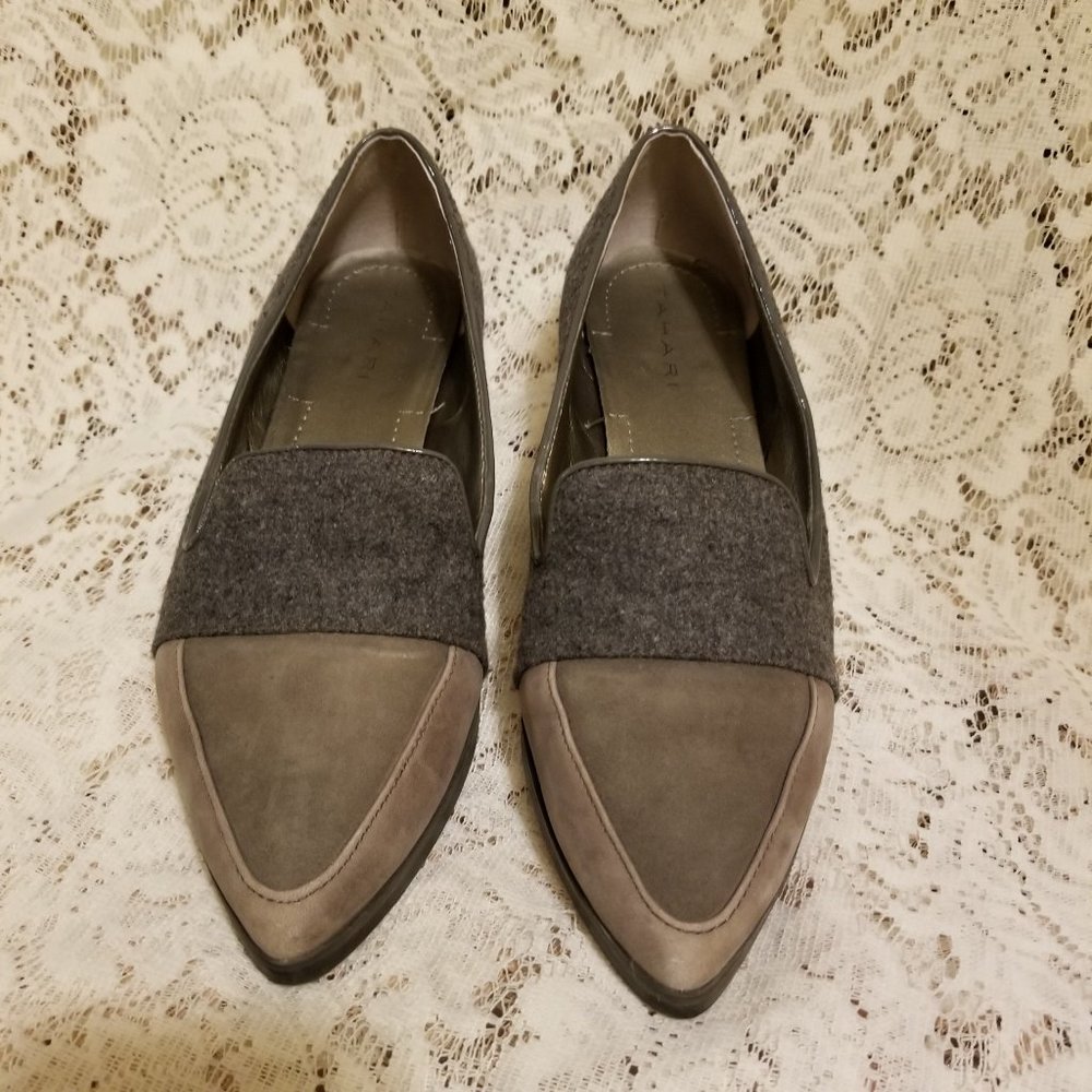 Suede and Felt "Flight" Flats, 6.5